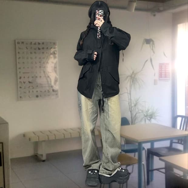  밀리터리 워크 바람막이