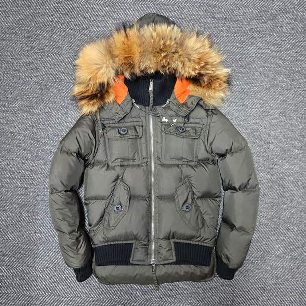 디스퀘어드2 콜마이너 라쿤퍼 숏패딩 재킷 공용 구스다운패딩