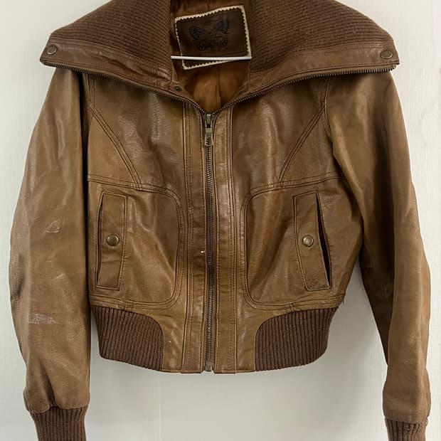 Ribbed Trim Bomber