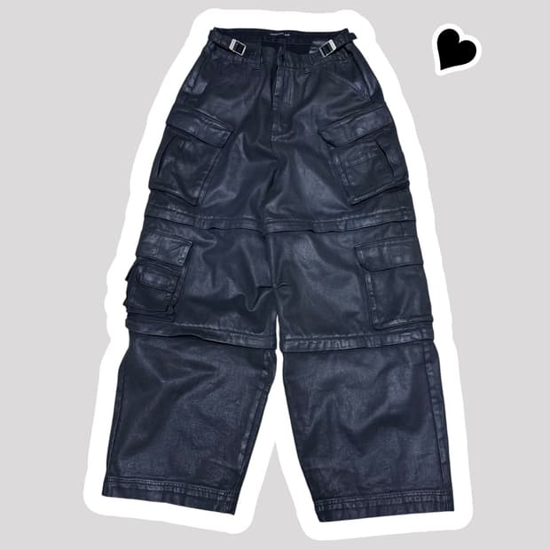 프로젝트 GR 컨버터블 블랙 카고 팬츠 