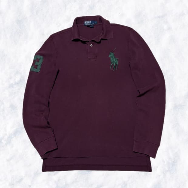 폴로 랄프로렌 빅포니 버건디 긴팔