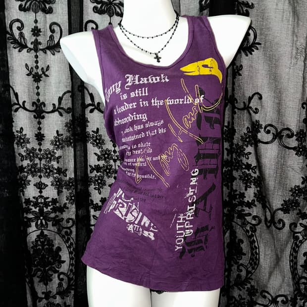 Purple lettering punk slip