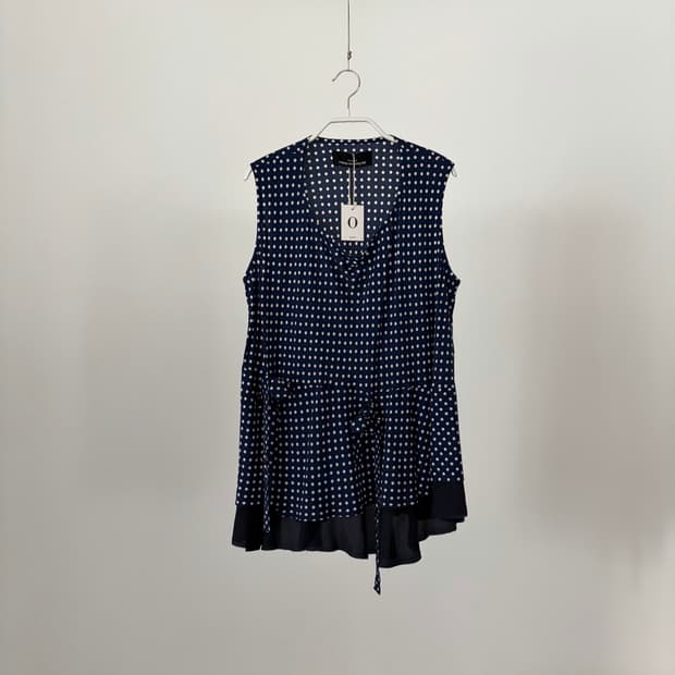 Polka Dot Draped Blouse
