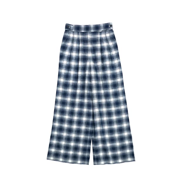 Moussy plaid cotton pants