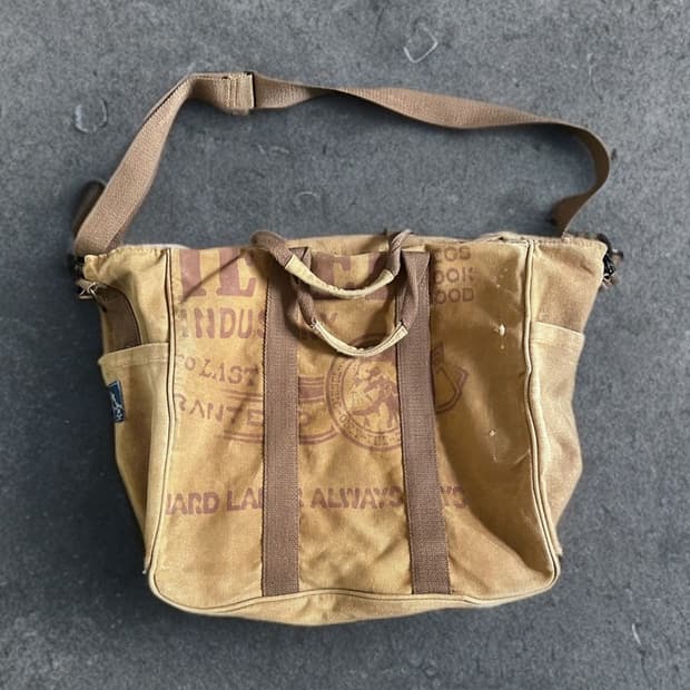 디젤 y2k 밀리터리 캔버스 투웨이 메신저백