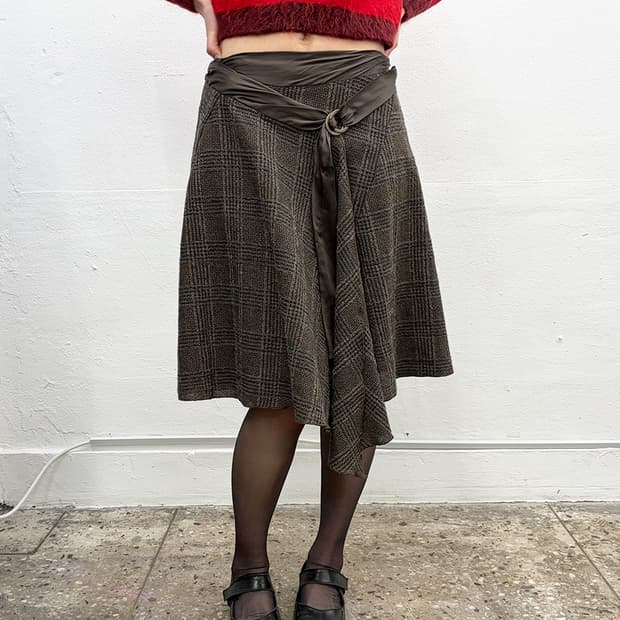 막스앤코 벨티드 랩 스커트