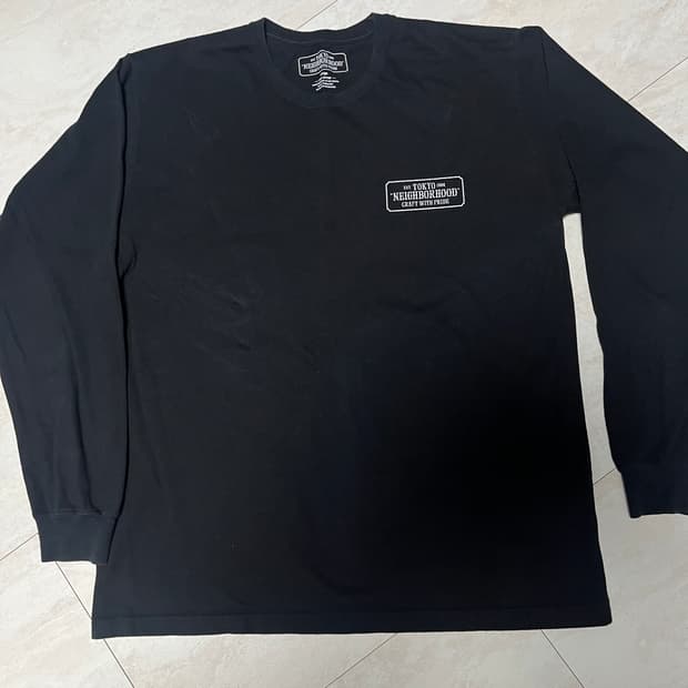 네이버후드 바쉴드 로고 롱슬리브 긴팔티 쭉티 L
