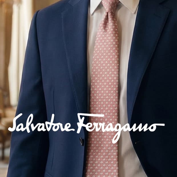 페라가모 실크 핑크 고래 패턴 넥타이 8.6cm A~B등급 A19422
