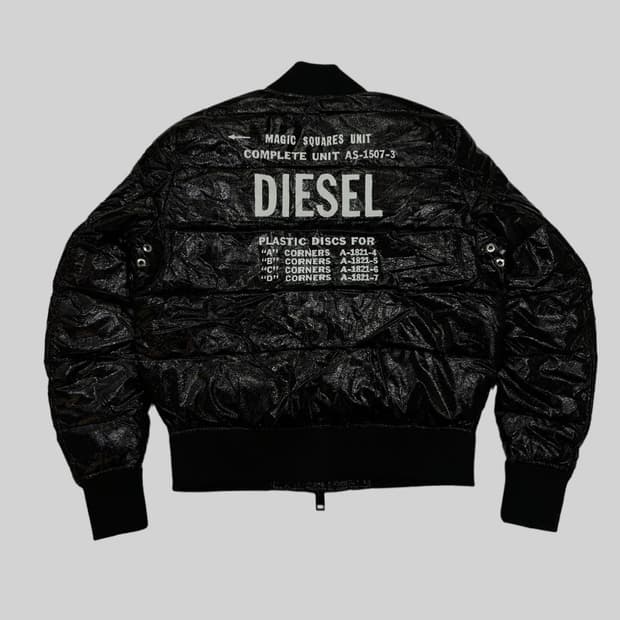 Diesel back logo printing puff