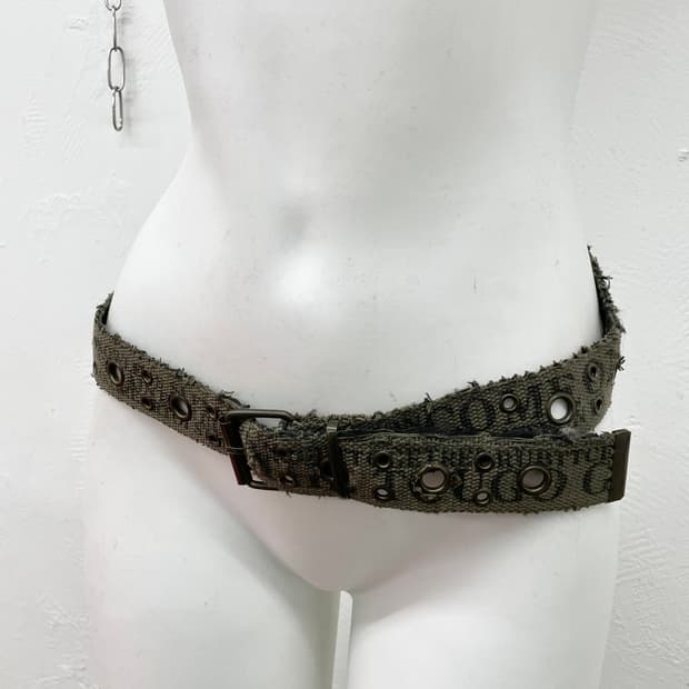 그런지 펀칭 레터링 벨트