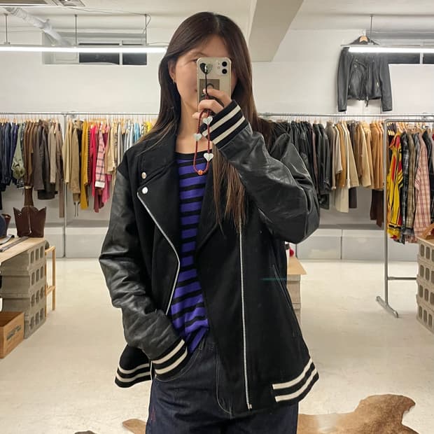 BEAMS varsity rider jacket