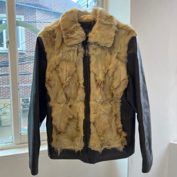 fox fur leather jacket