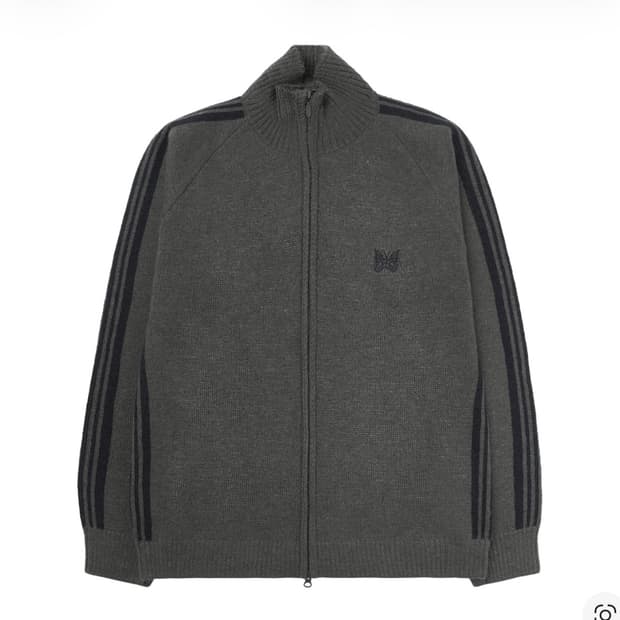 니들스 x 빔즈 모헤어 트랙 자켓 그레이 네이비 xl