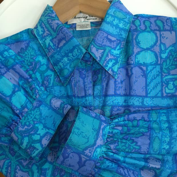 태국실크 100% 블라우스