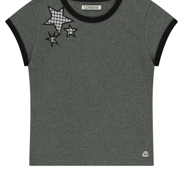코이세이오 TRIPLE STAR RINGER TEE DARK GREY