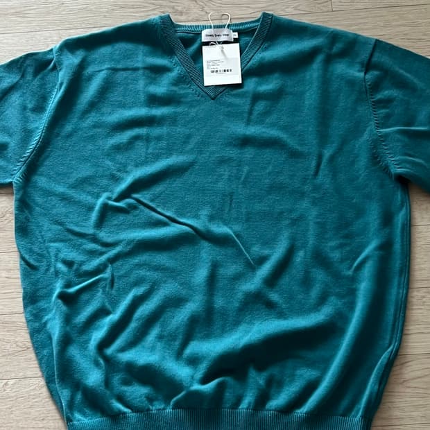 스테디에브리웨어 코튼브이넥 터콰이즈 2