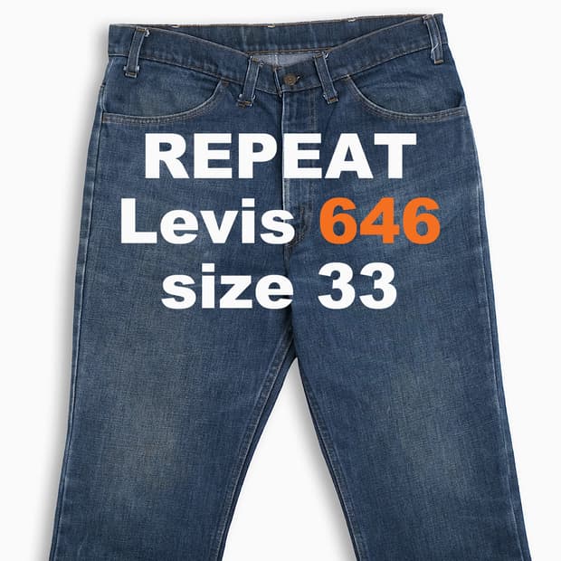 리바이스 646 오렌지탭 70s USA 33 인치 OR6463413