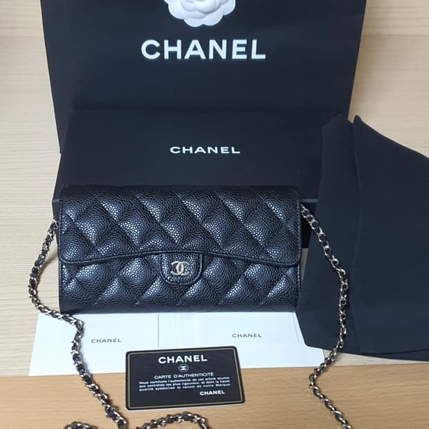 (미사용)샤넬 캐비어 지갑/장지갑 새상품급 정품(감정O)