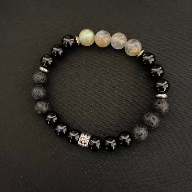 라브라도라이트 믹스 원석 팔찌