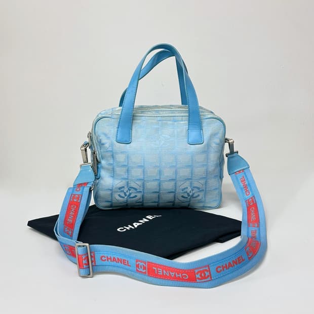 샤넬 뉴 트레블 자카드 토드 크로스백