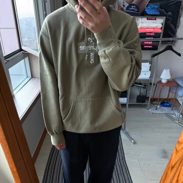 슈프림 크로스 박스로고 후드티