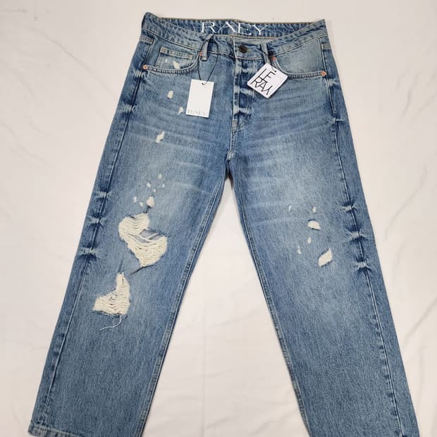 RAEY 레이 오가닉 코튼 보이프렌드 데님 팬츠