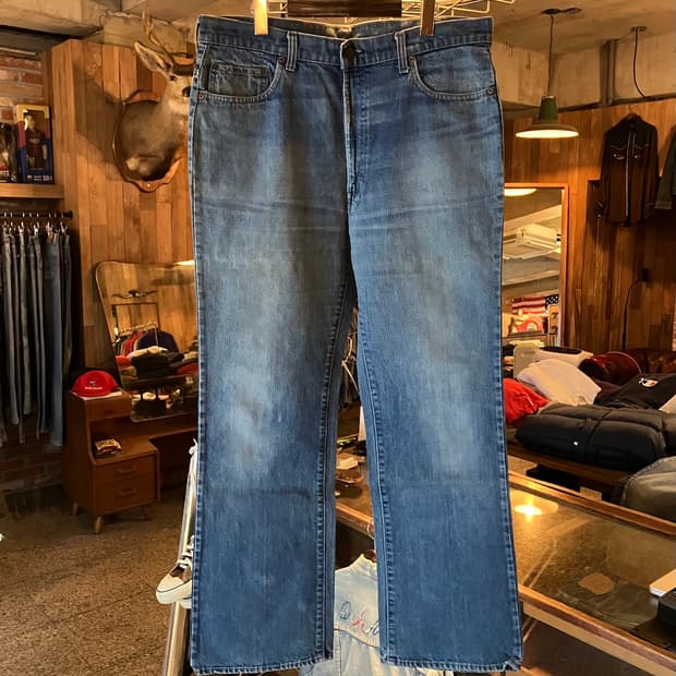 80s USA 빈티지 리바이스 66후기 517 부츠컷 데님 팬츠