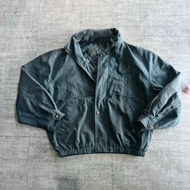 일본빈티지 Royalcork 올드스쿨아메카지 명화 아방핏 봄버블루종자켓