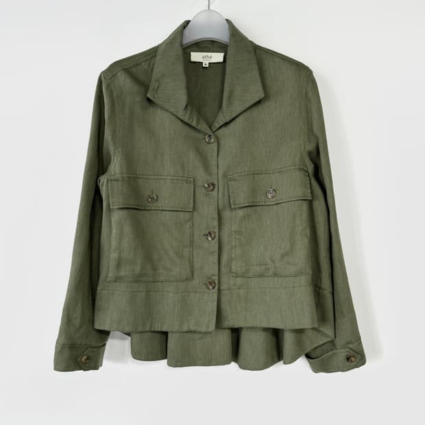 아떼 바네사브루노 린넨 블렌드 셔츠 자켓