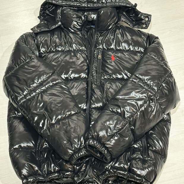 폴로 랄프로렌 고햄 유광 패딩 L