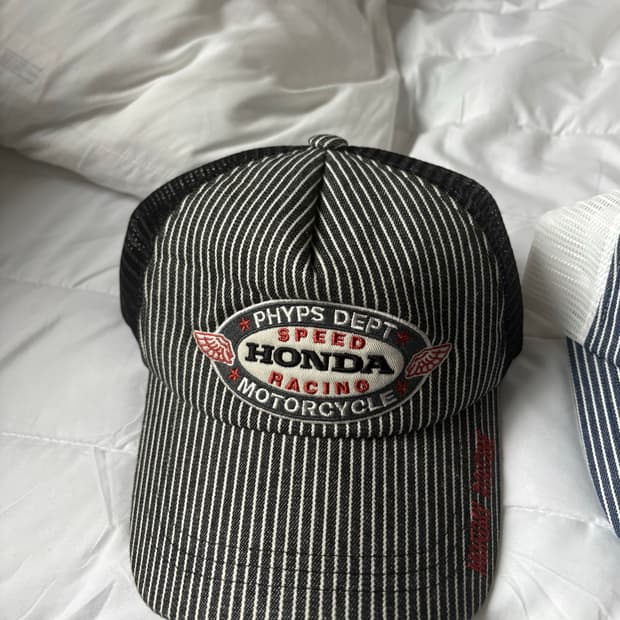 혼다 레이싱 스트라이프 메쉬캡 모자