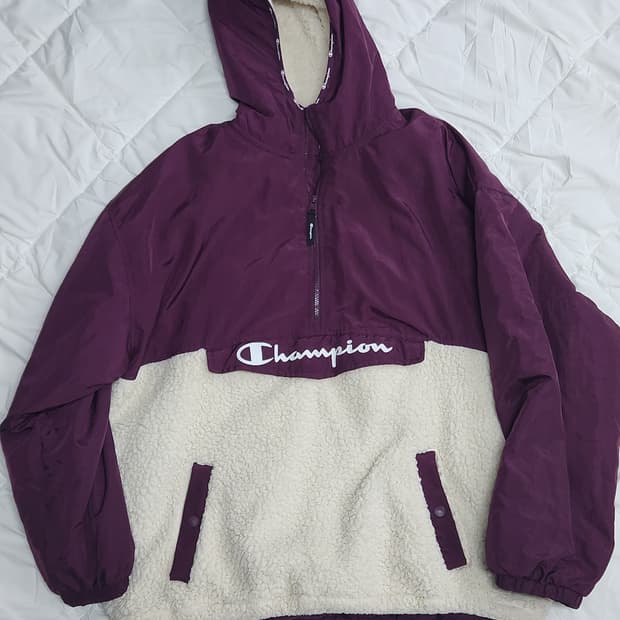 챔피온 웜업 후리스 후드