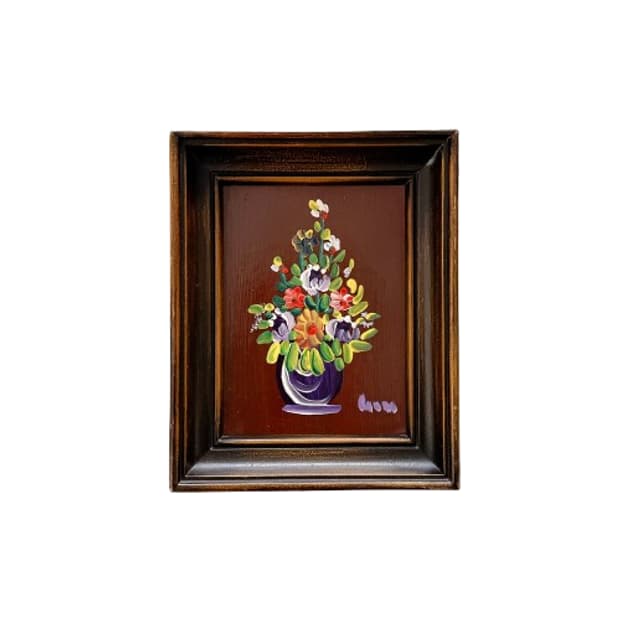 앤틱 이태리 핸드페인트 미니 액자