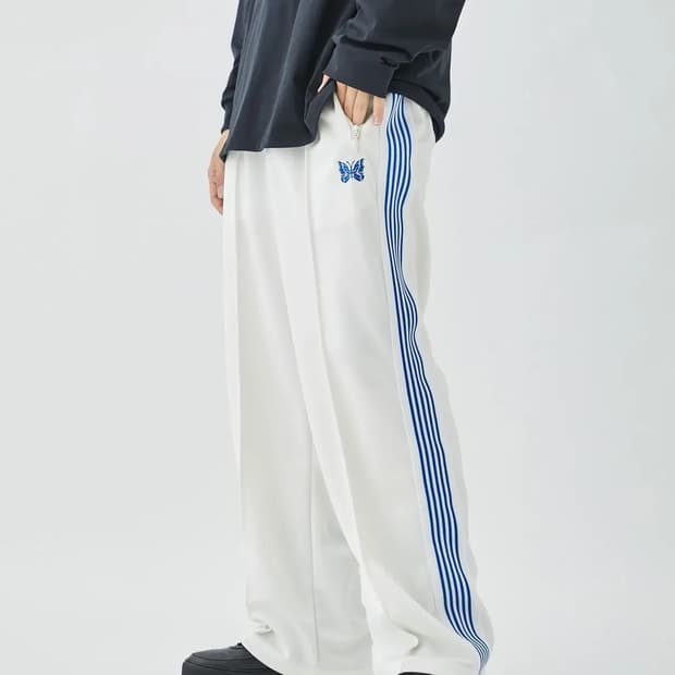 [니들스X스튜디오스 별주] 트랙팬츠 화이트 L사이즈