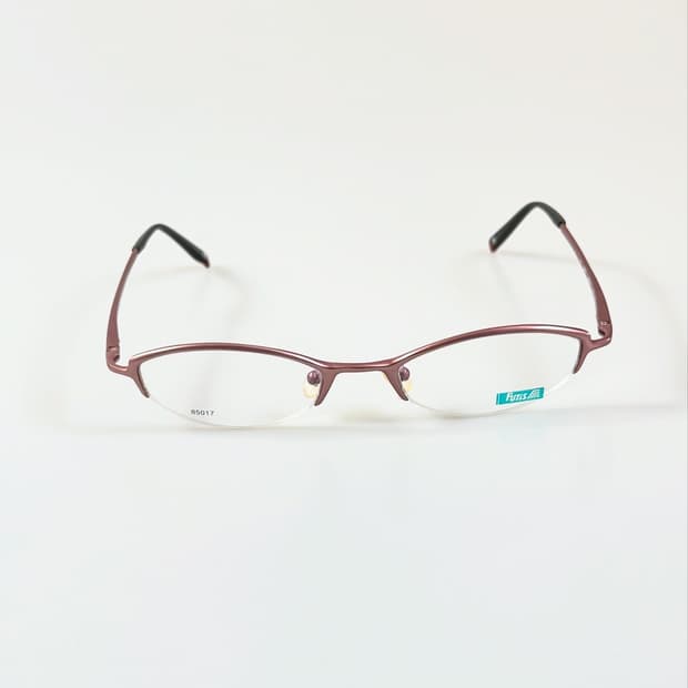 90s FUTIS 핑크 메탈 반무테 스퀘어 빈티지 안경