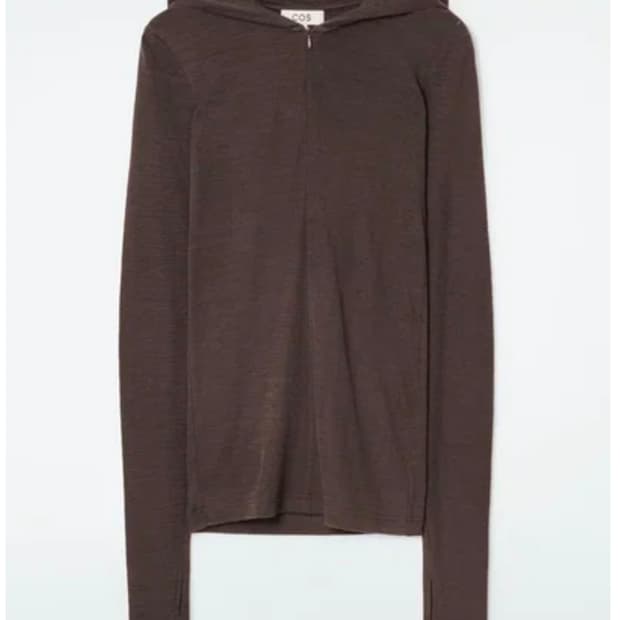 코스 하프 집업 니트 후드 롱슬리브