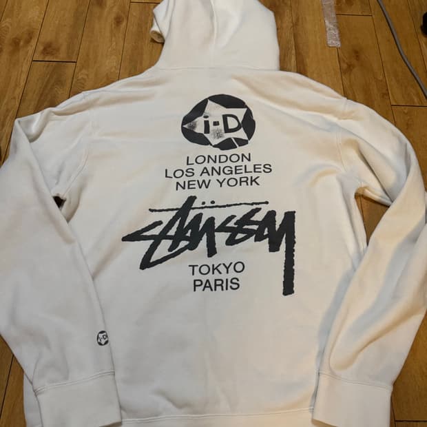 I-D mag X Stussy 콜라보 후드티