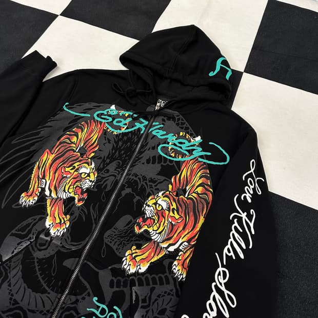 에드하디 풀집업 후드 펑크 y2k