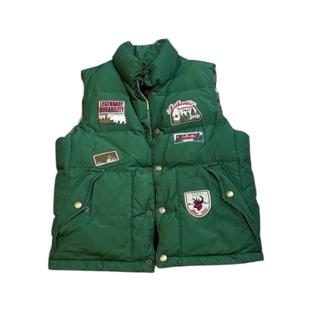 jeep 양면 패딩 조끼
