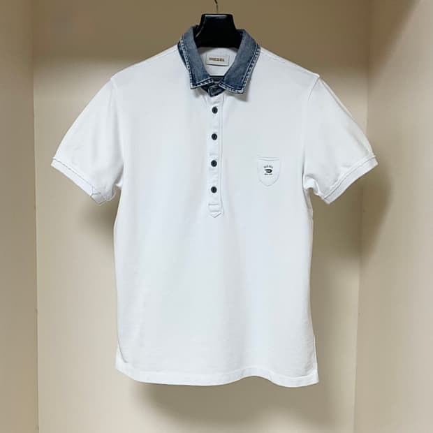[DIESEL] Denim Collar Polo Shirt