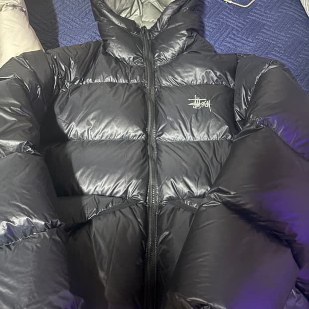 [XL] 스투시 립스탑 패딩 블랙