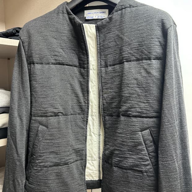 꼼데가르송 셔츠라인 카라리스 자켓