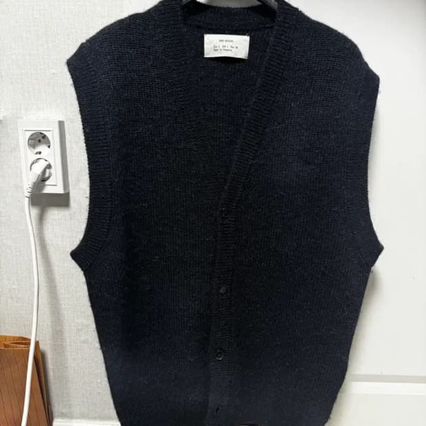 무료배송) zara 자라 알파카 니트 조끼 네이비 s size