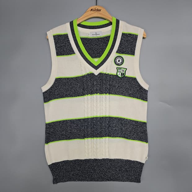 먼싱웨어(Munsingwear) 여성용 스트라이프 니트 베스트 90(L)