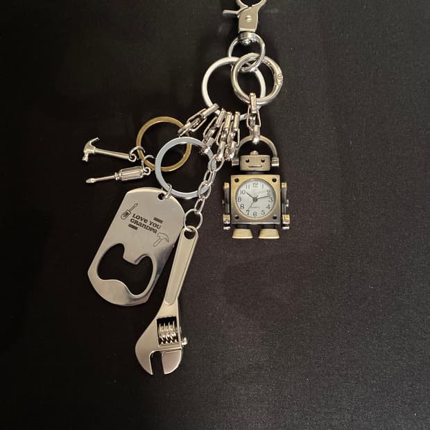 로봇 시계 키링 