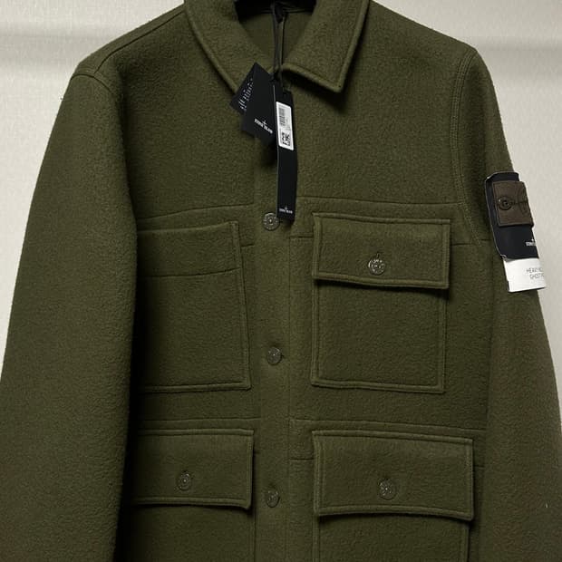 스톤아일랜드 헤비 멜튼 고스트피스 자켓