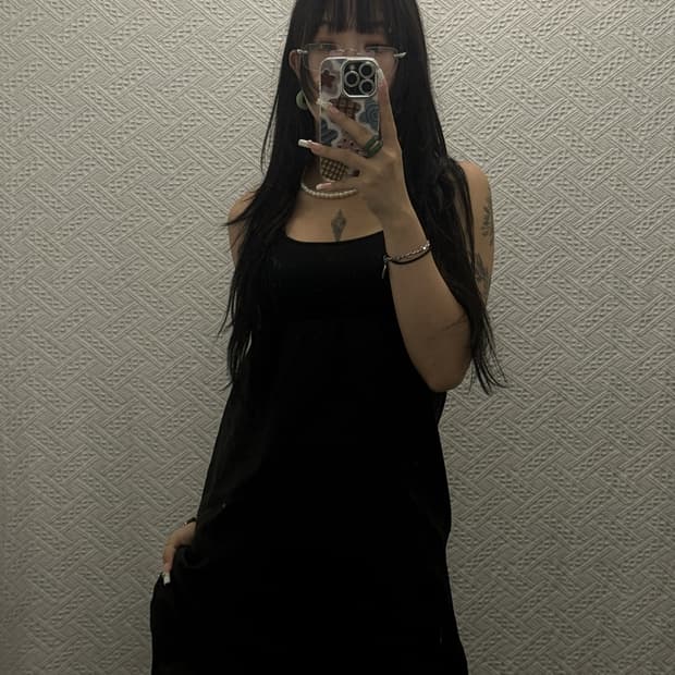 빈티지 재팬 고딕 고스 모리 롱 슬리브리스 나시 K0569