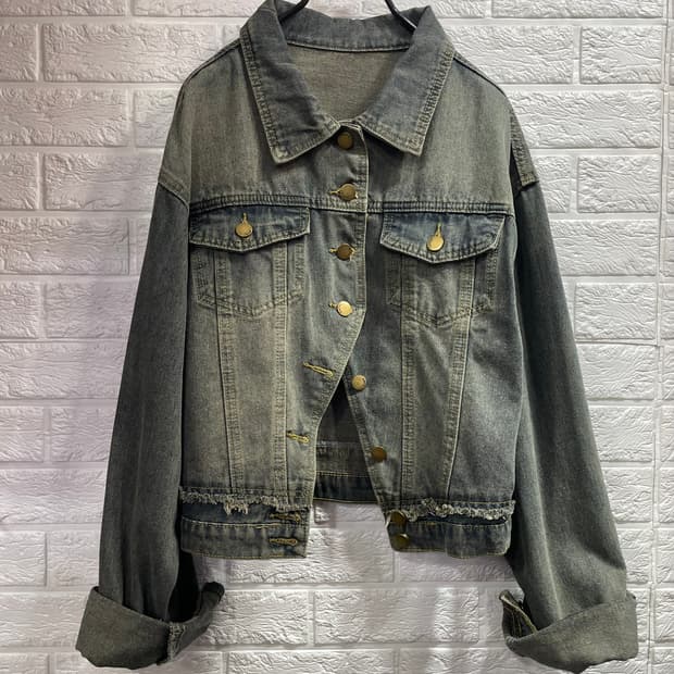 워싱 데님자켓 중청자켓 데이트룩 데일리룩