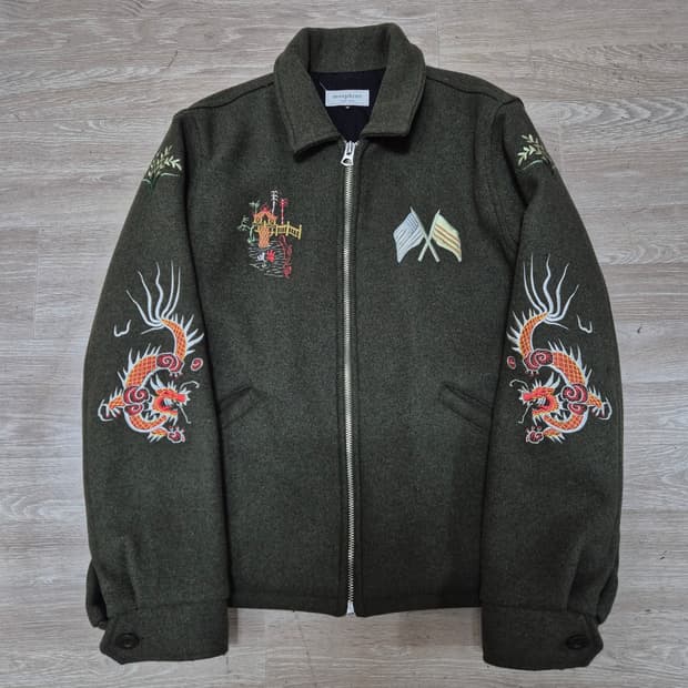 MORPHINE 몰핀 용 자수 남성 누빔 안감 점퍼 M(95)