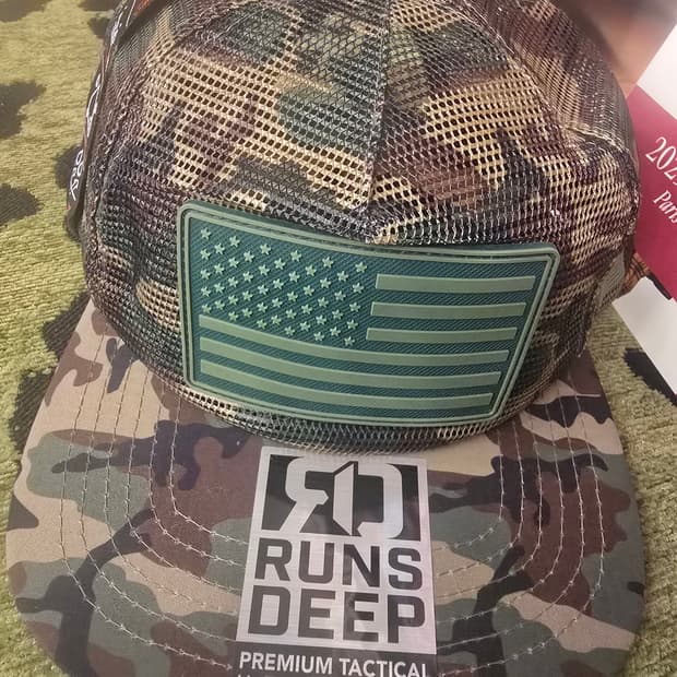 런스 딥(RUNS DEEP) 택티컬 USA 프리미엄 스냅백모자